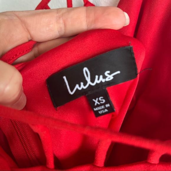 Lulu’s So Good Bodycon Red Dress Size XS - Picture 5 of 7